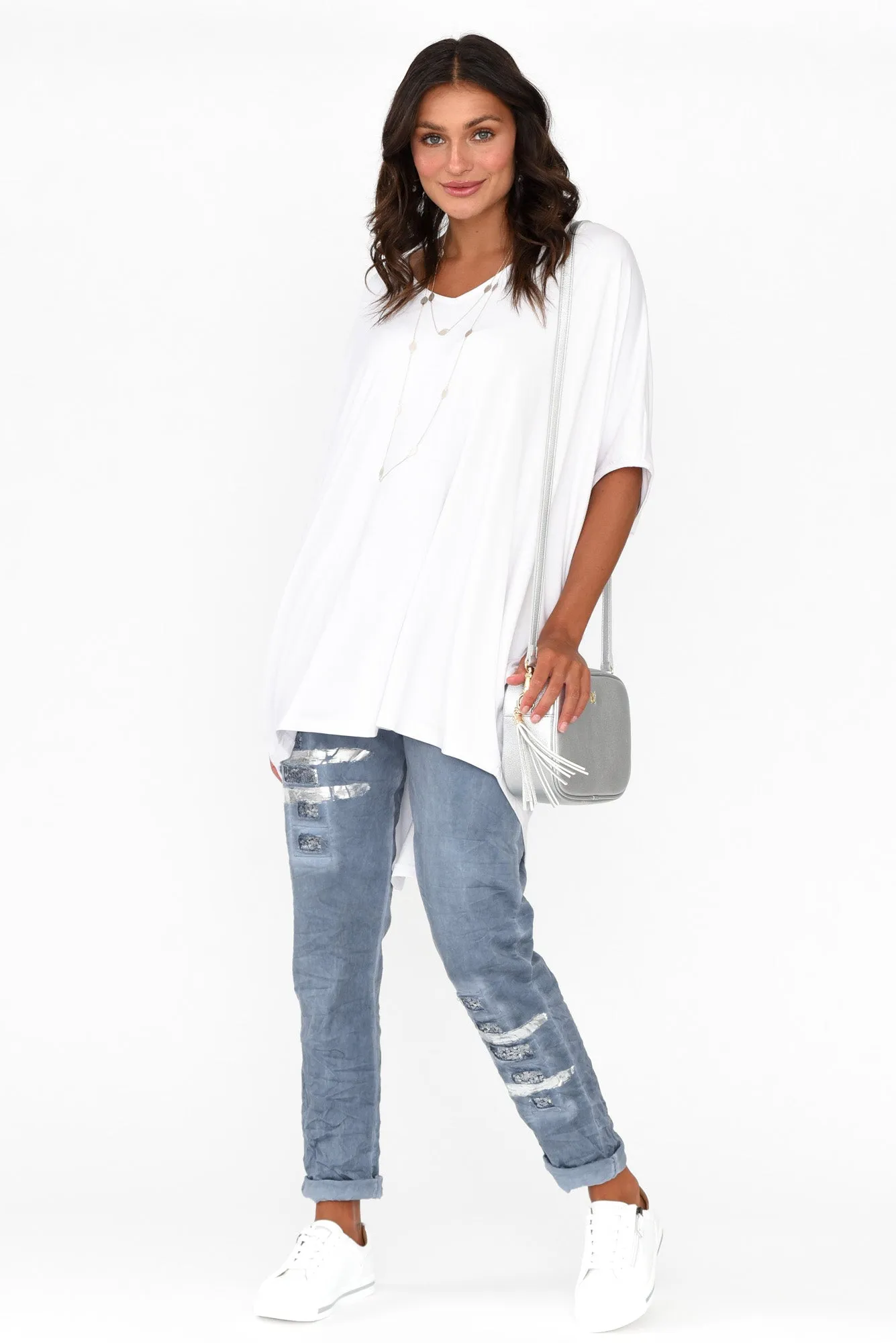 Emory White Bamboo Batwing Top sold by Blue Bungalow product image thumbnail 3