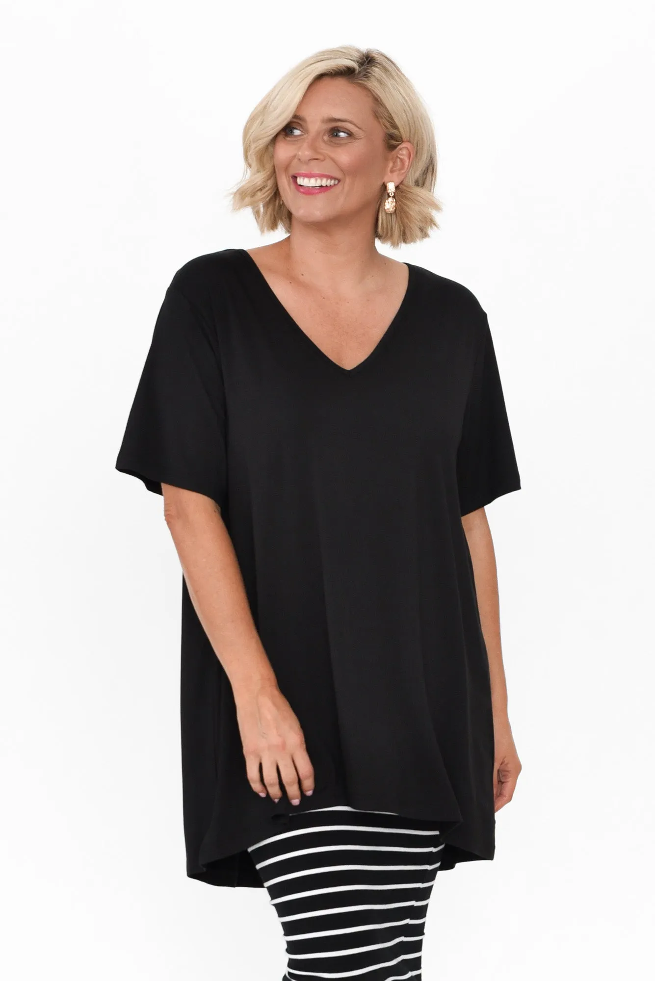 Novella Black Bamboo Top sold by Blue Bungalow