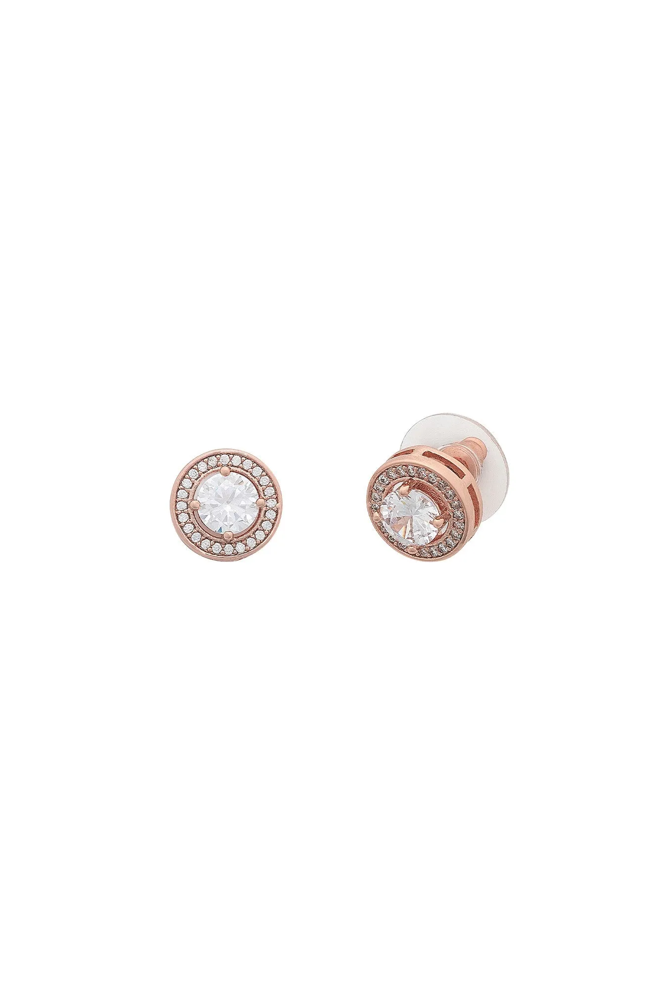 Posie Rose Gold Diamante Stud Earrings sold by Blue Bungalow