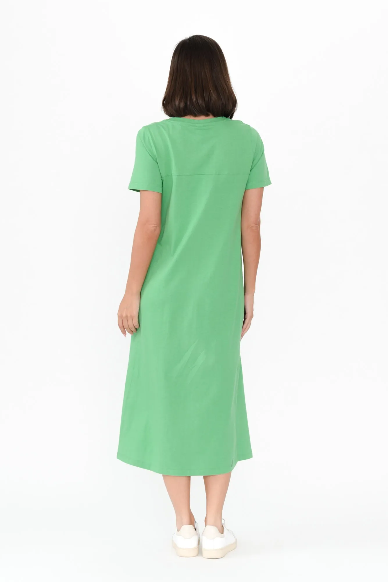 Adira Green Cotton Pocket Dress sold by Blue Bungalow product image thumbnail 4