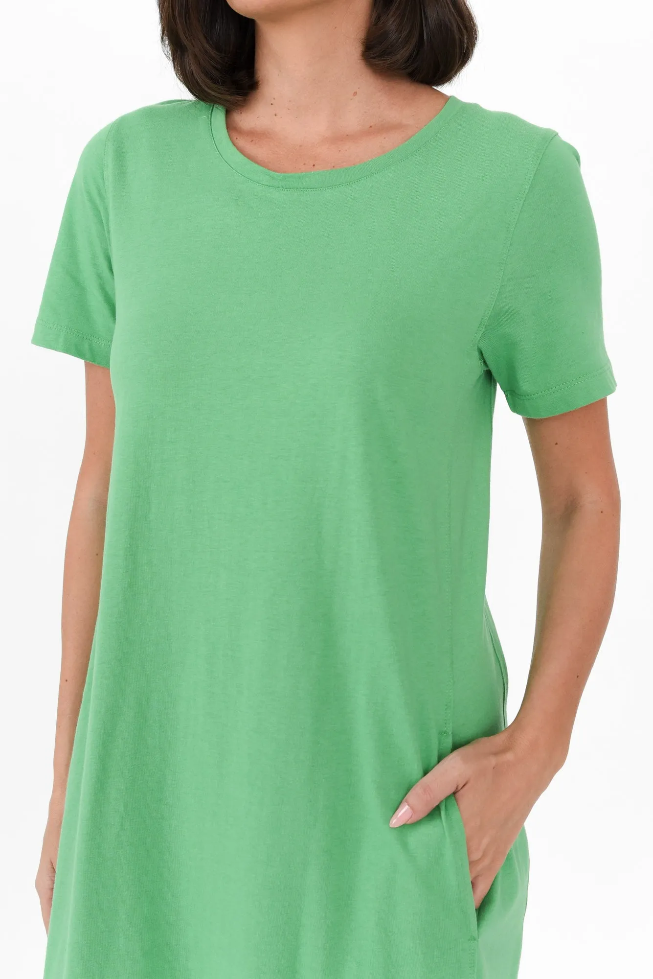 Adira Green Cotton Pocket Dress sold by Blue Bungalow product image thumbnail 5