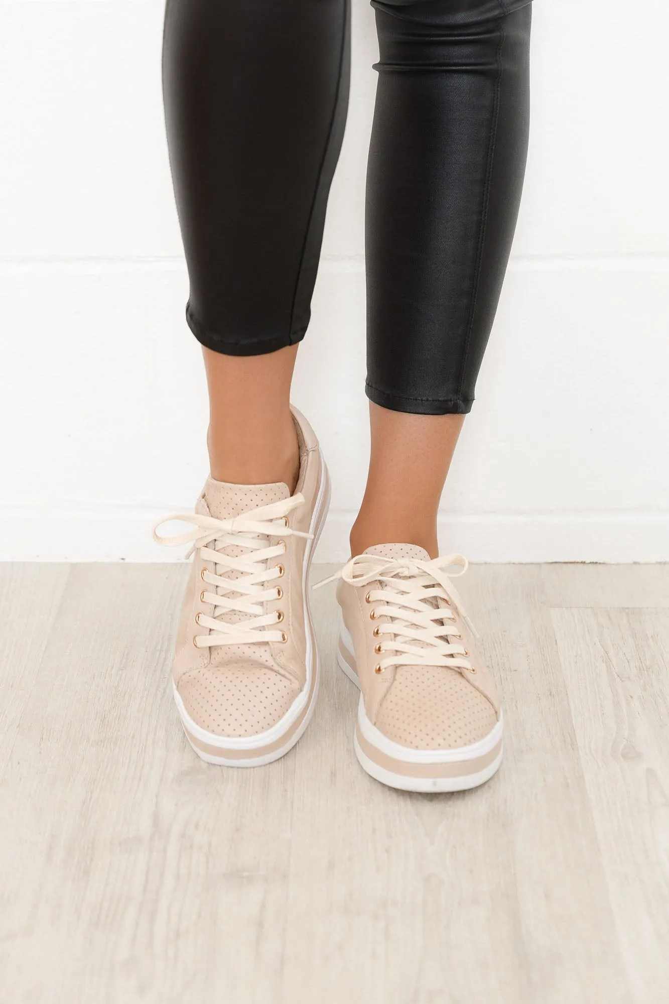 Paradise Nude Leather Sneaker sold by Blue Bungalow product image thumbnail 5