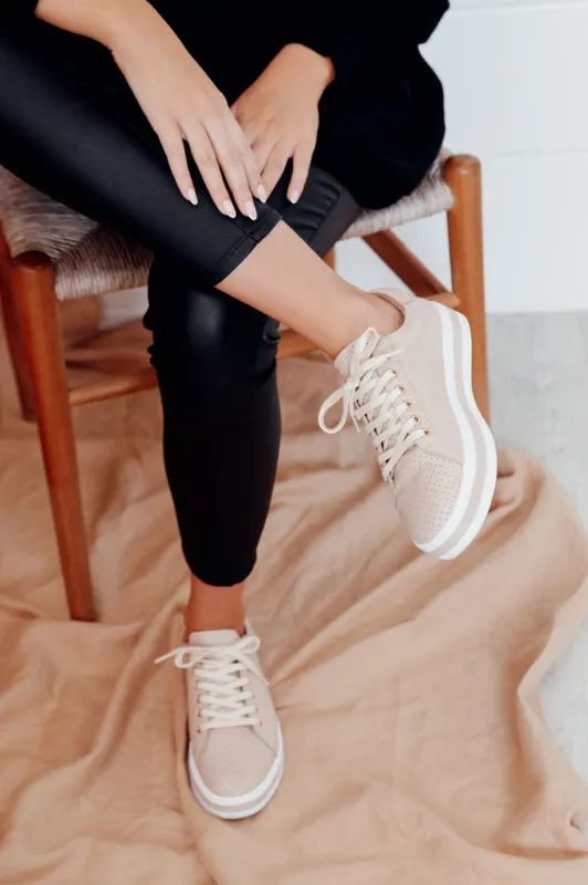Paradise Nude Leather Sneaker sold by Blue Bungalow