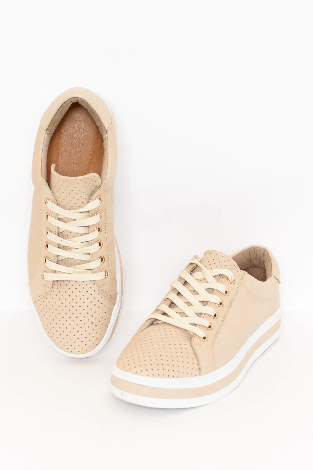 Paradise Nude Leather Sneaker sold by Blue Bungalow product image thumbnail 3