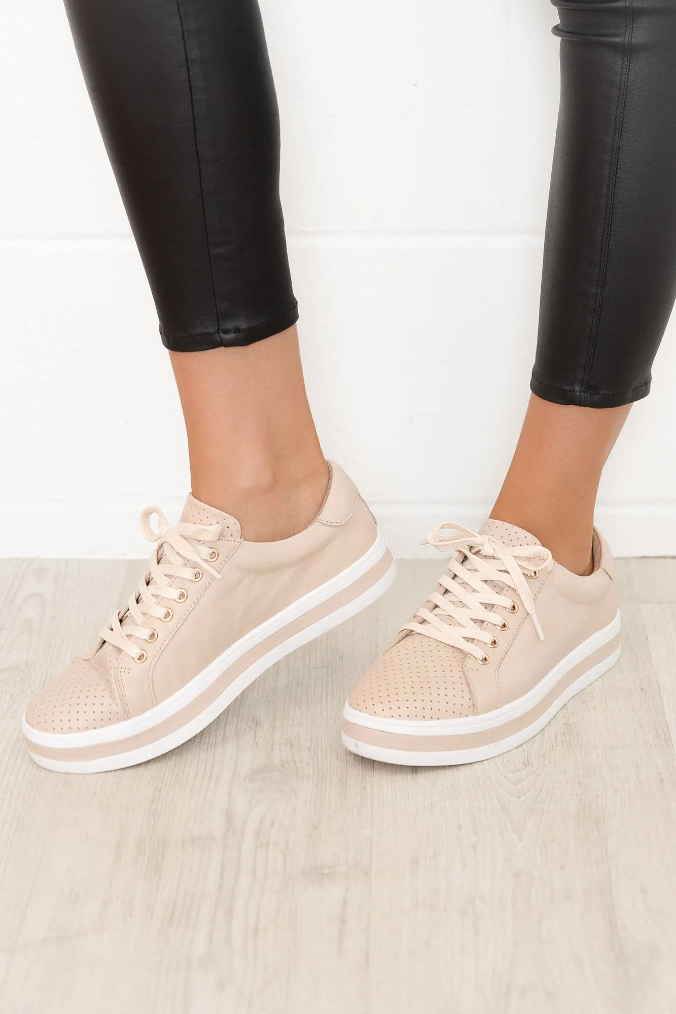 Paradise Nude Leather Sneaker sold by Blue Bungalow product image thumbnail 2