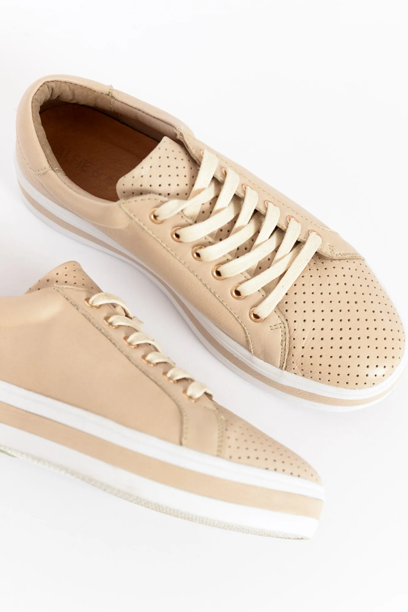 Paradise Nude Leather Sneaker sold by Blue Bungalow product image thumbnail 4
