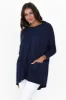 Helsinki Navy Knit Pocket Jumper sold by Blue Bungalow