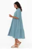 Esmerelda Steel Cotton Tier Dress sold by Blue Bungalow