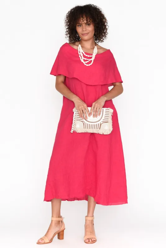 Neriah Berry Linen Pocket Dress sold by Blue Bungalow