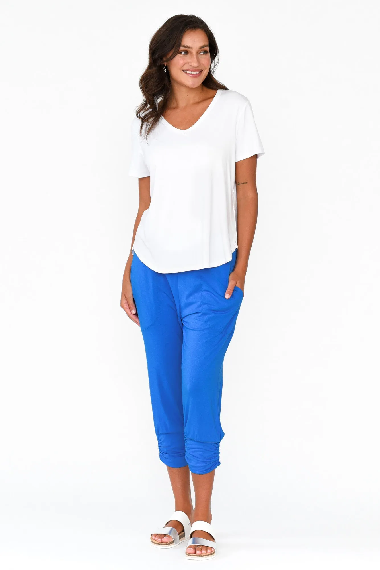Perry Cobalt Bamboo Crop Pants sold by Blue Bungalow product image thumbnail 2