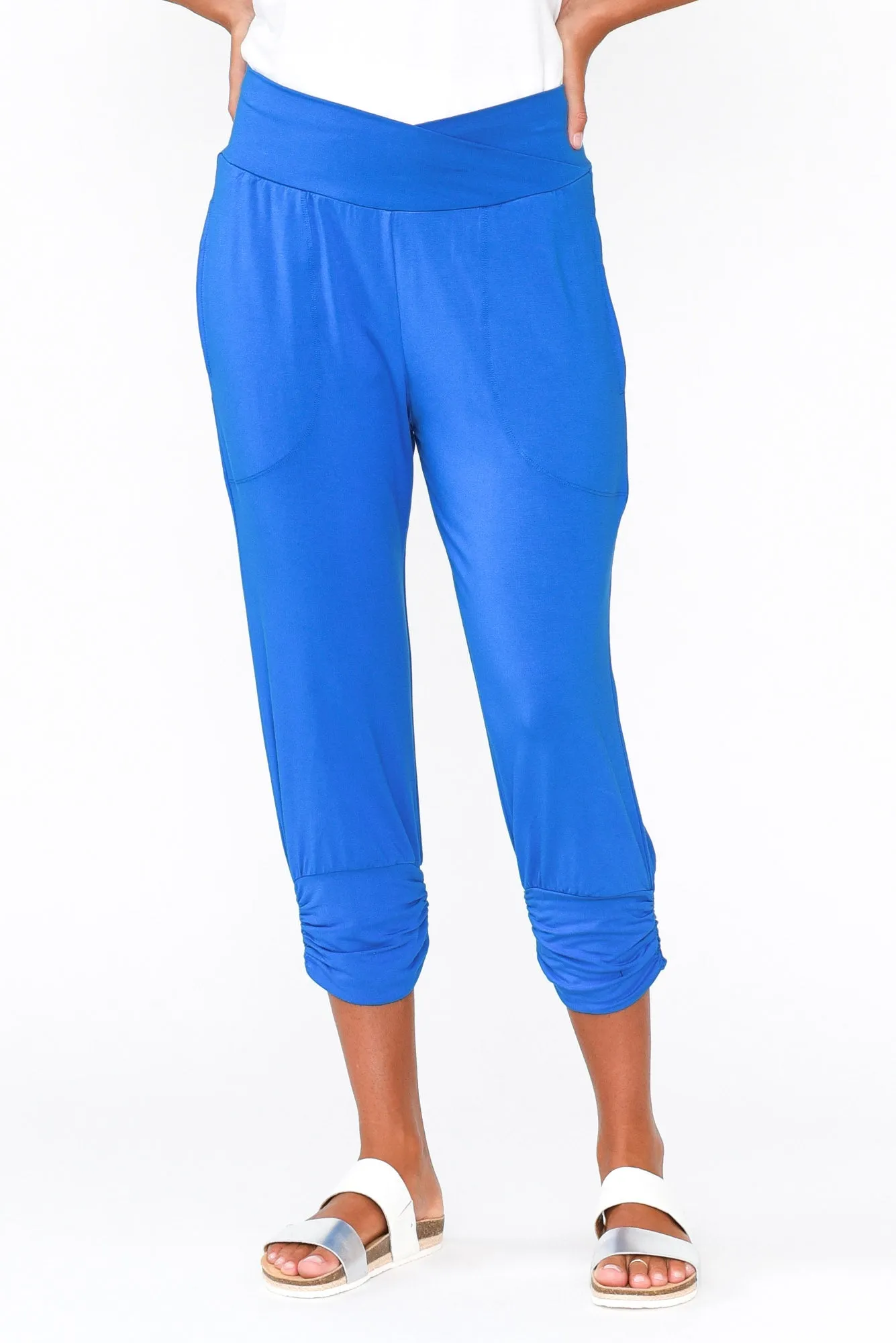 Perry Cobalt Bamboo Crop Pants sold by Blue Bungalow