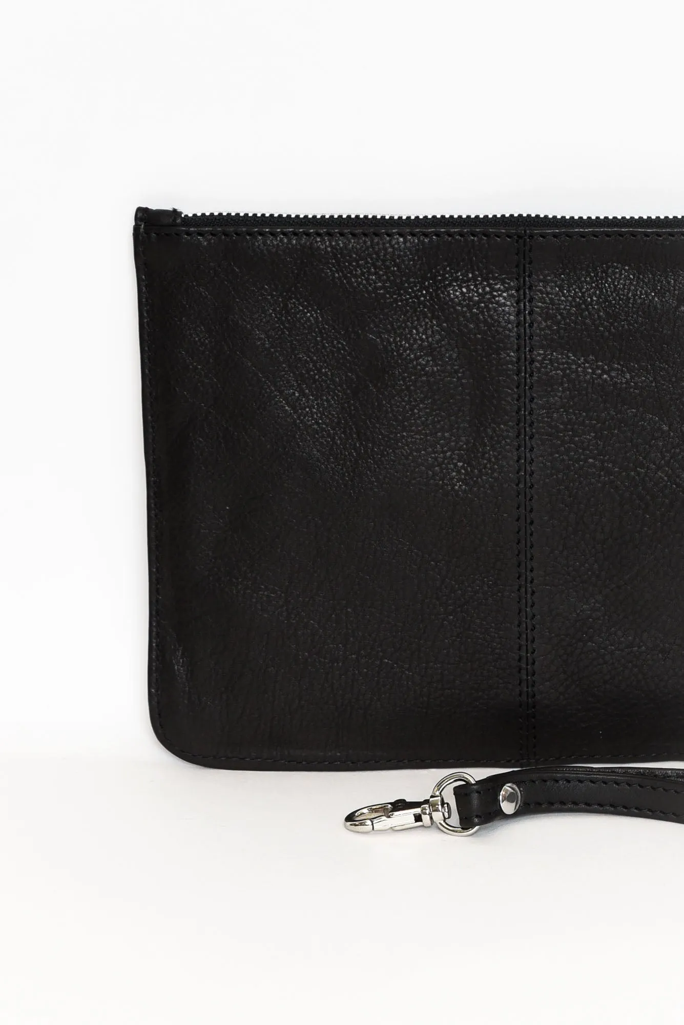 Queens Black Leather Clutch sold by Blue Bungalow product image thumbnail 5
