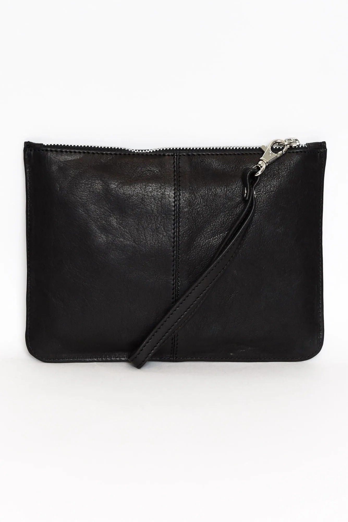 Queens Black Leather Clutch sold by Blue Bungalow product image thumbnail 2