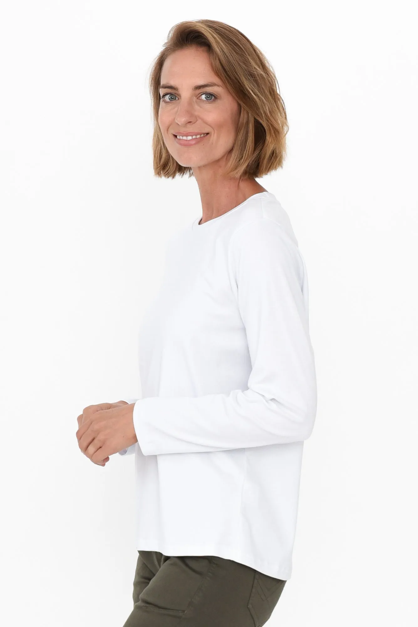 Porter White Cotton Long Sleeve Top sold by Blue Bungalow product image thumbnail 3