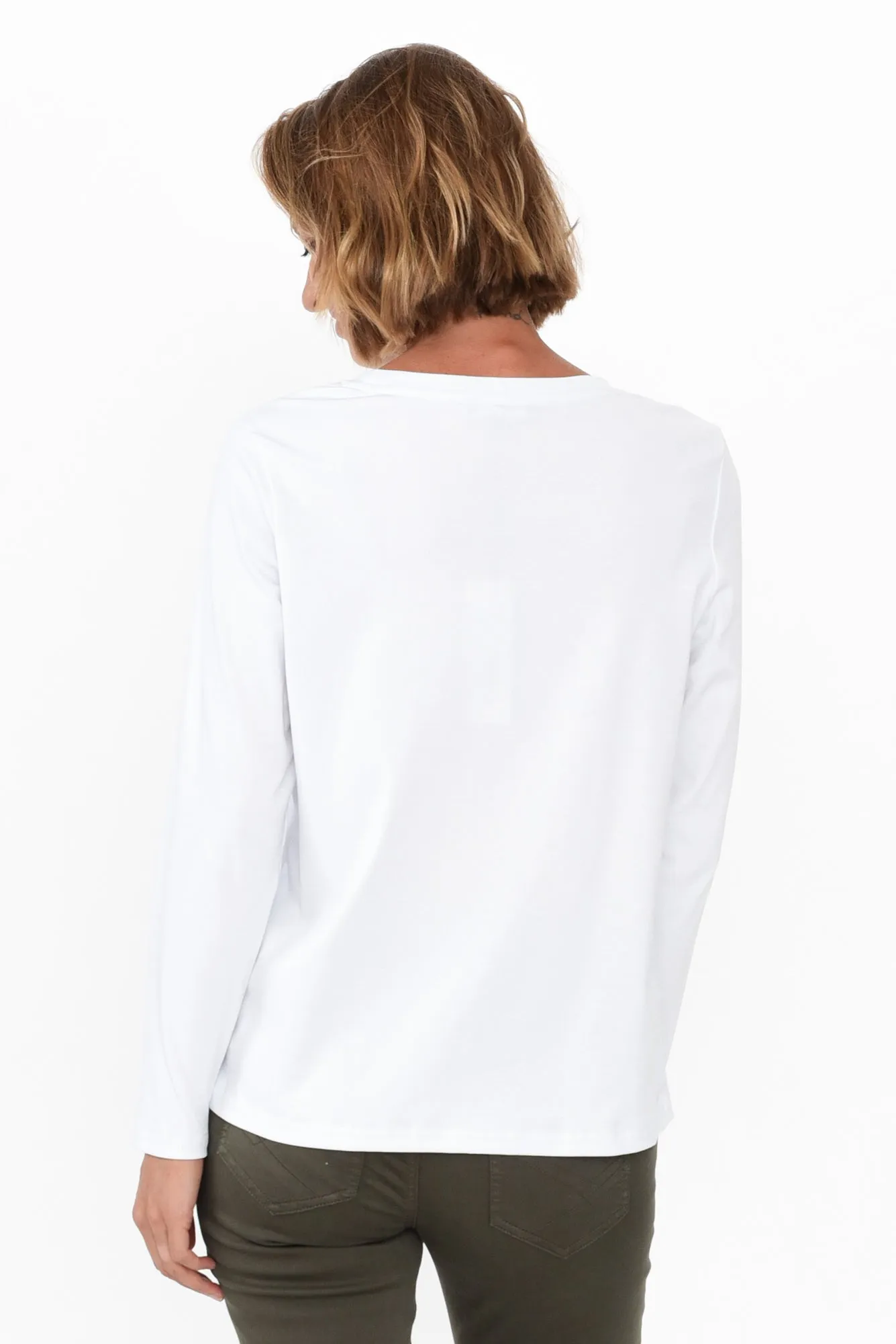 Porter White Cotton Long Sleeve Top sold by Blue Bungalow product image thumbnail 4