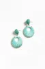 Aeliana Aqua Raffia Drop Earrings sold by Blue Bungalow