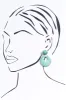 Aeliana Aqua Raffia Drop Earrings sold by Blue Bungalow