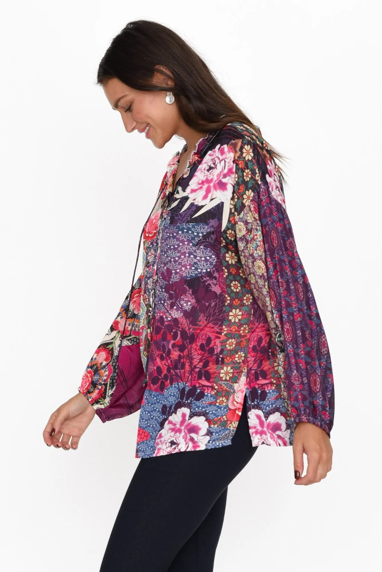 Abrish Pink Floral Shirt sold by Blue Bungalow product image thumbnail 3