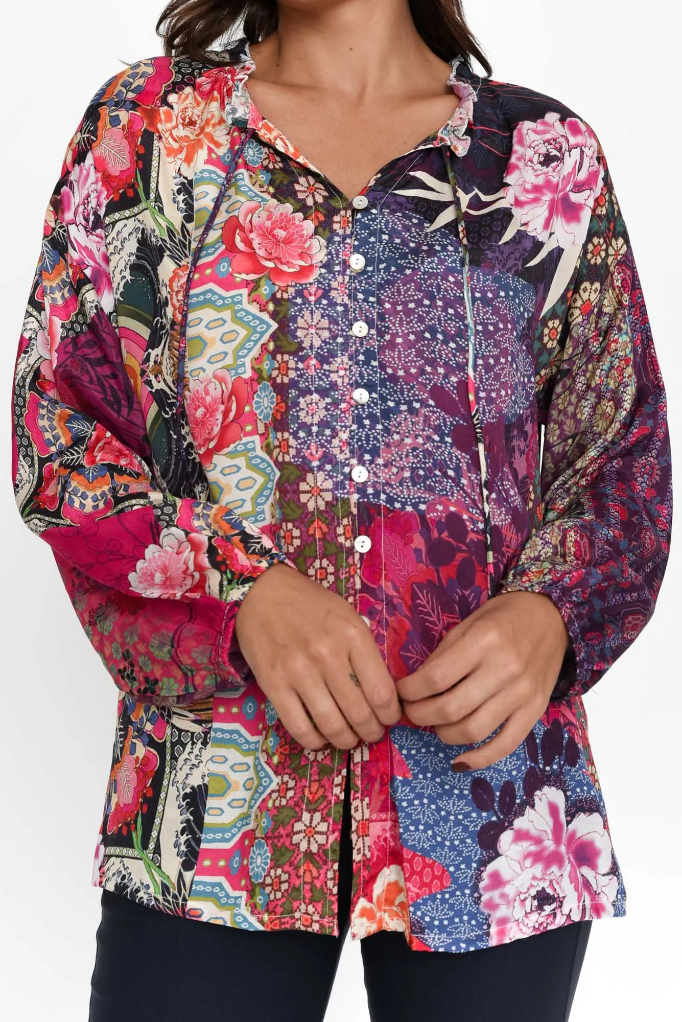 Abrish Pink Floral Shirt sold by Blue Bungalow product image thumbnail 5