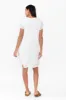 Sabina White Crinkle Cotton Dress sold by Blue Bungalow
