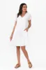Sabina White Crinkle Cotton Dress sold by Blue Bungalow