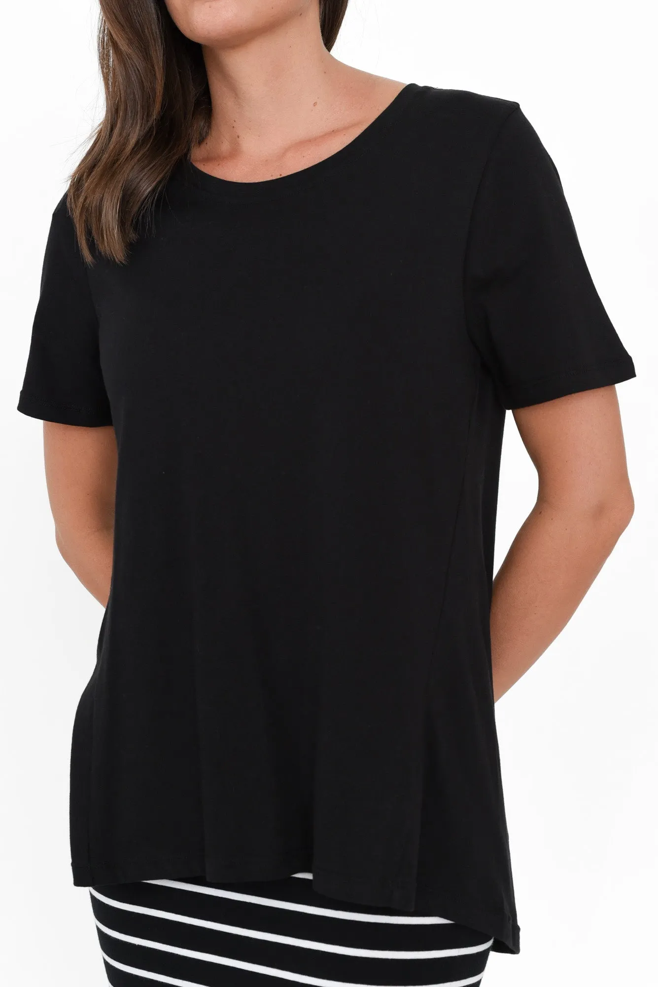 Hamilton Black Cotton Tee sold by Blue Bungalow product image thumbnail 5