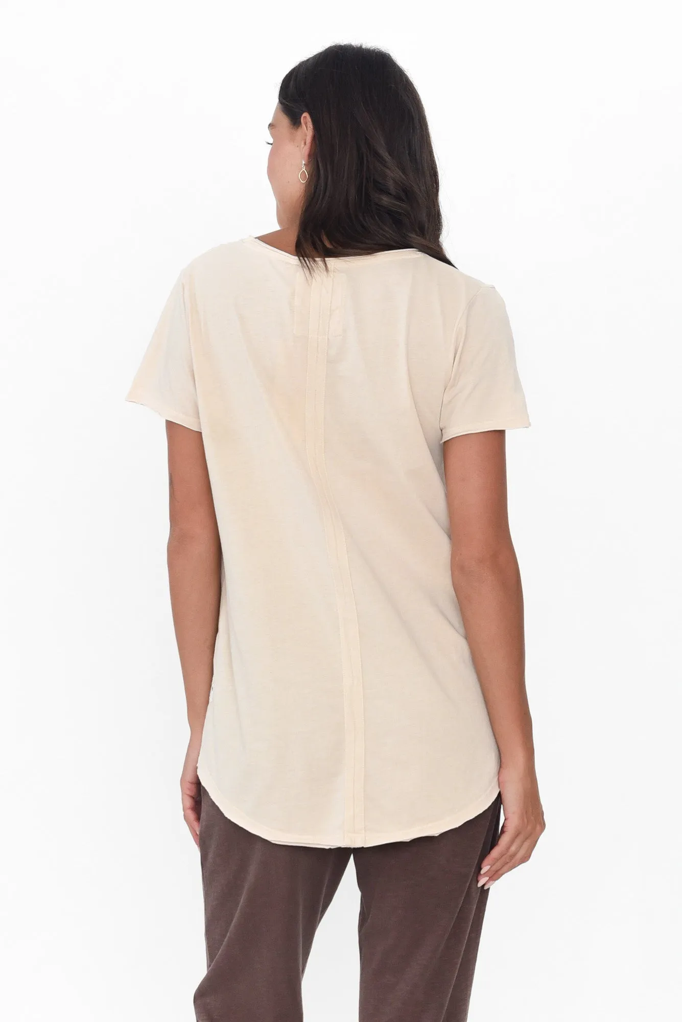 Natural Cotton Fundamental Vee Tee sold by Blue Bungalow product image thumbnail 5
