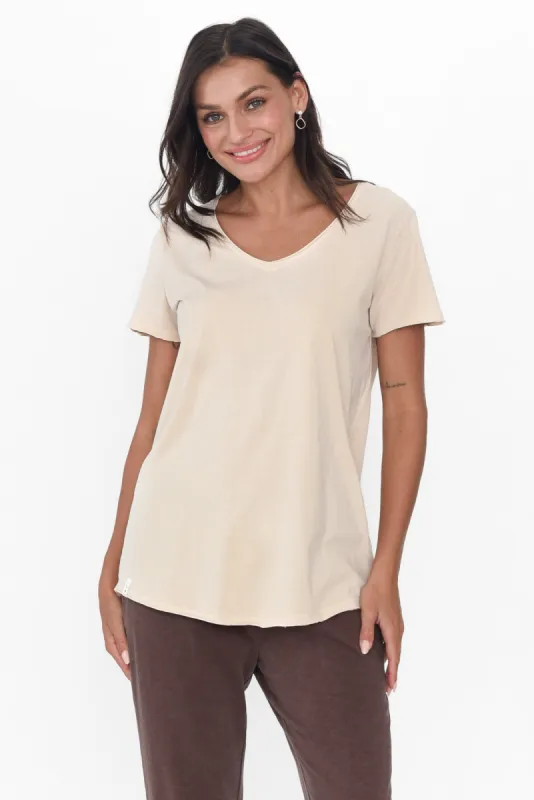 Natural Cotton Fundamental Vee Tee sold by Blue Bungalow