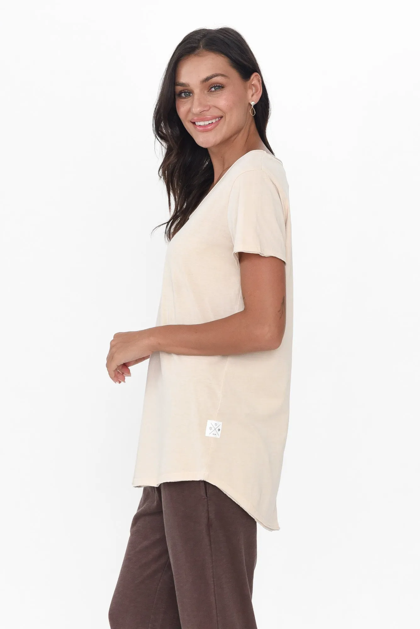 Natural Cotton Fundamental Vee Tee sold by Blue Bungalow product image thumbnail 4
