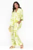 Burrows Green Abstract Wide Leg Pants sold by Blue Bungalow