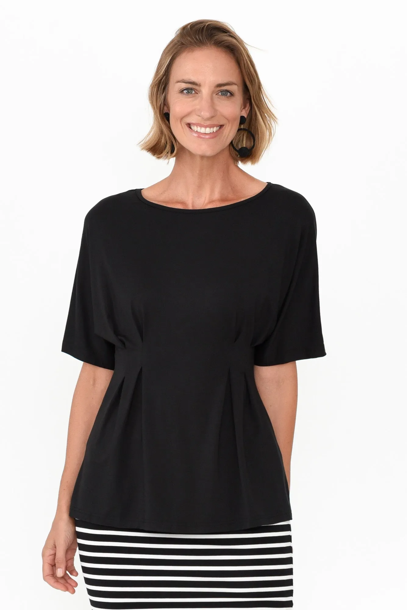 Trudie Black Bamboo Top sold by Blue Bungalow