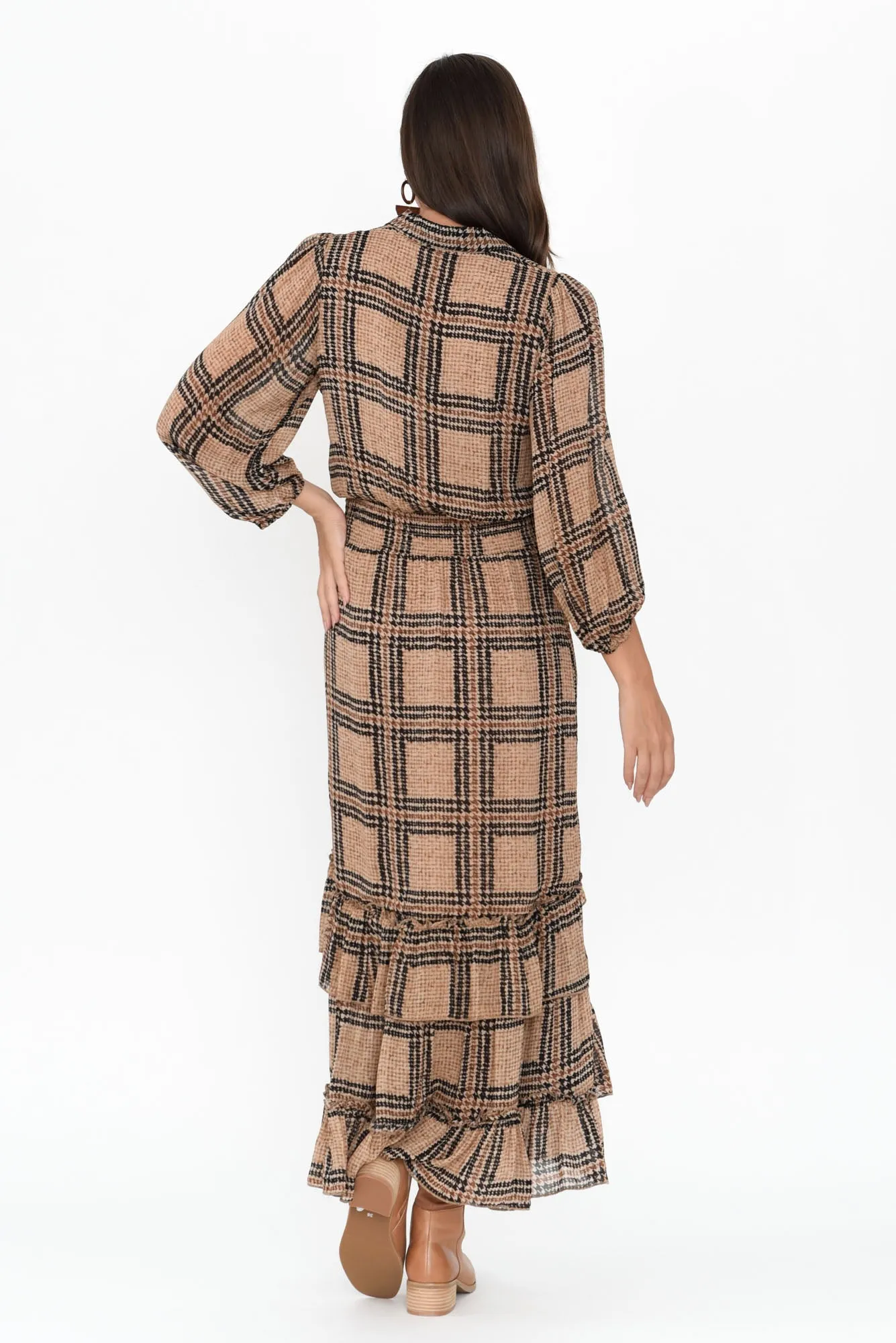Something Beautiful Houndstooth Check Dress sold by Blue Bungalow product image thumbnail 3