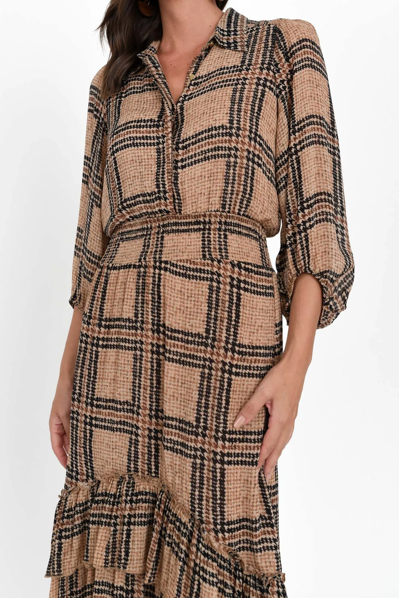 Something Beautiful Houndstooth Check Dress sold by Blue Bungalow product image thumbnail 4