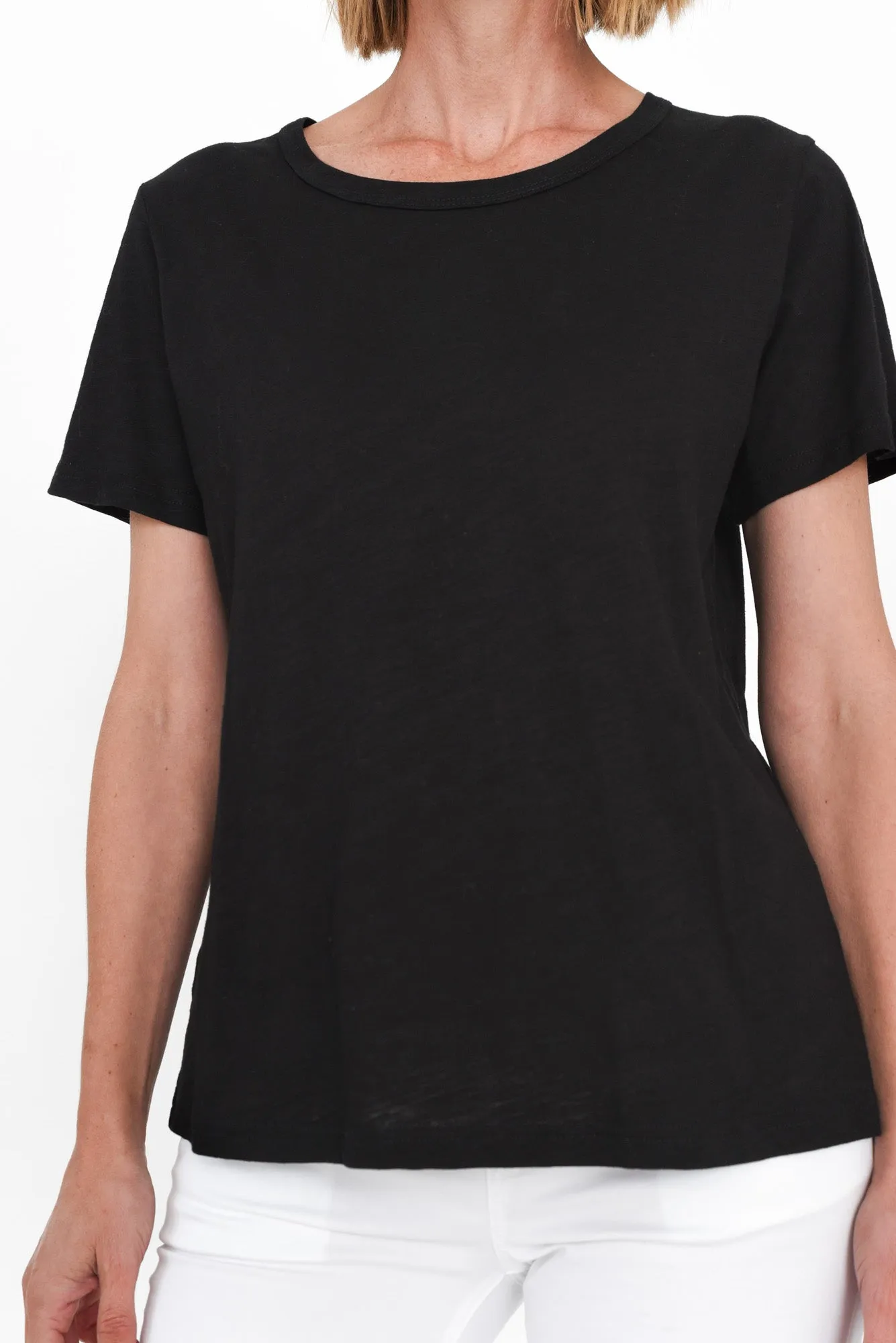 Wynne Black Cotton Tee sold by Blue Bungalow product image thumbnail 5