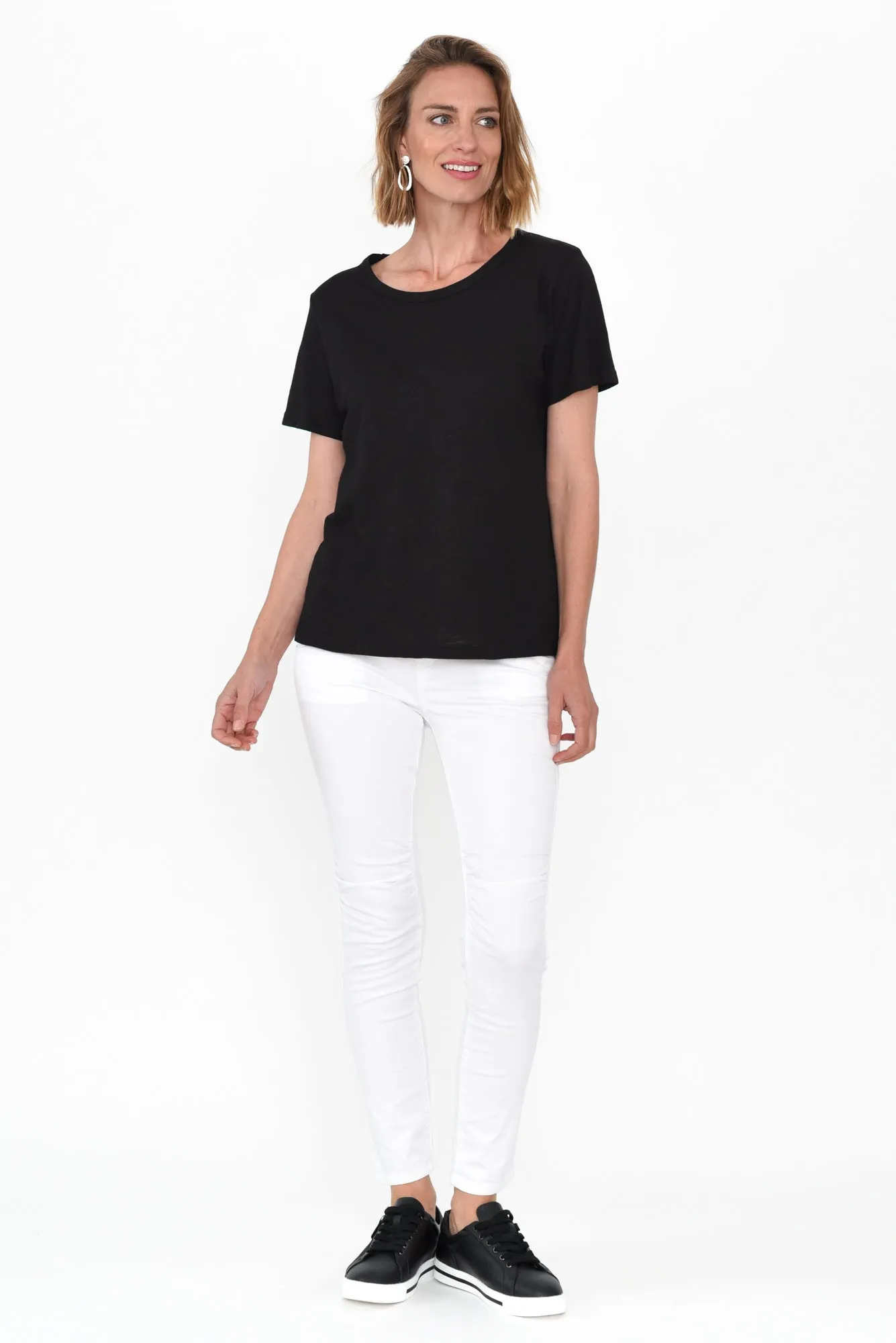 Wynne Black Cotton Tee sold by Blue Bungalow product image thumbnail 2