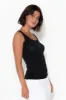 Black Micro Modal Scoop Singlet sold by Blue Bungalow