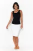Black Micro Modal Scoop Singlet sold by Blue Bungalow