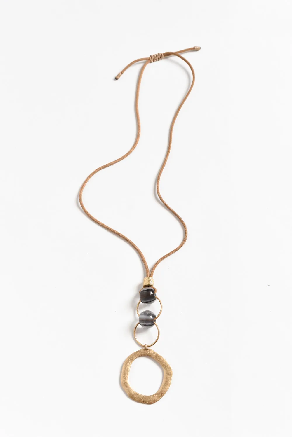 Roksana Gold Beaded Pendant Necklace sold by Blue Bungalow