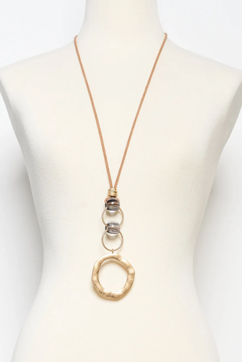 Roksana Gold Beaded Pendant Necklace sold by Blue Bungalow product image thumbnail 2