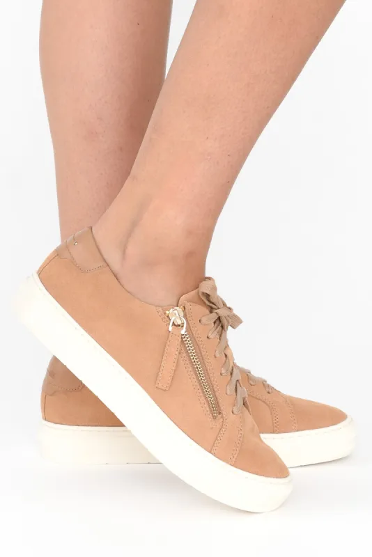 Billie Camel Suede Sneaker sold by Blue Bungalow