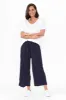 Lira Dark Navy Crinkle Cotton Wide Leg Pants sold by Blue Bungalow