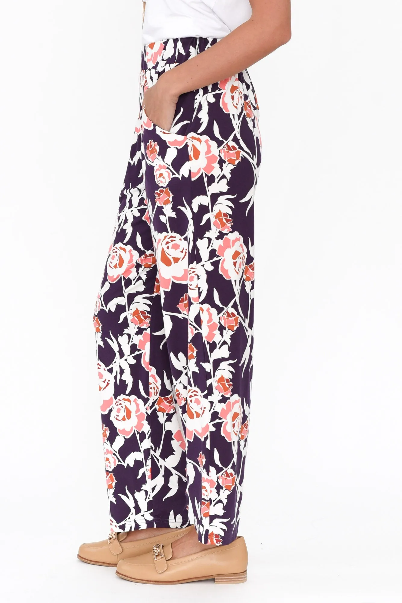 Rosella Purple Rose Bamboo Pants sold by Blue Bungalow product image thumbnail 4