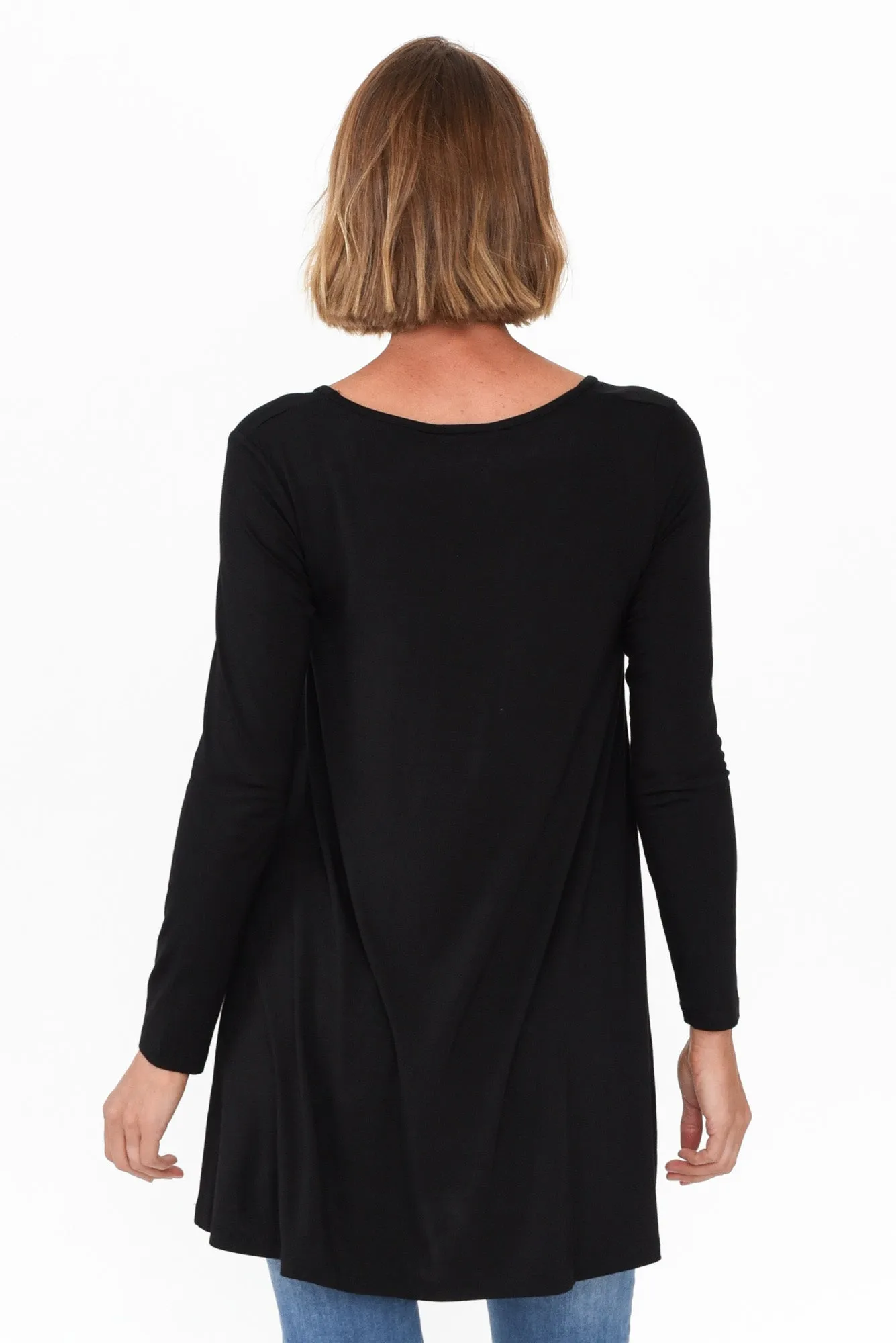 Leanne Black Bamboo Tunic Top sold by Blue Bungalow product image thumbnail 4