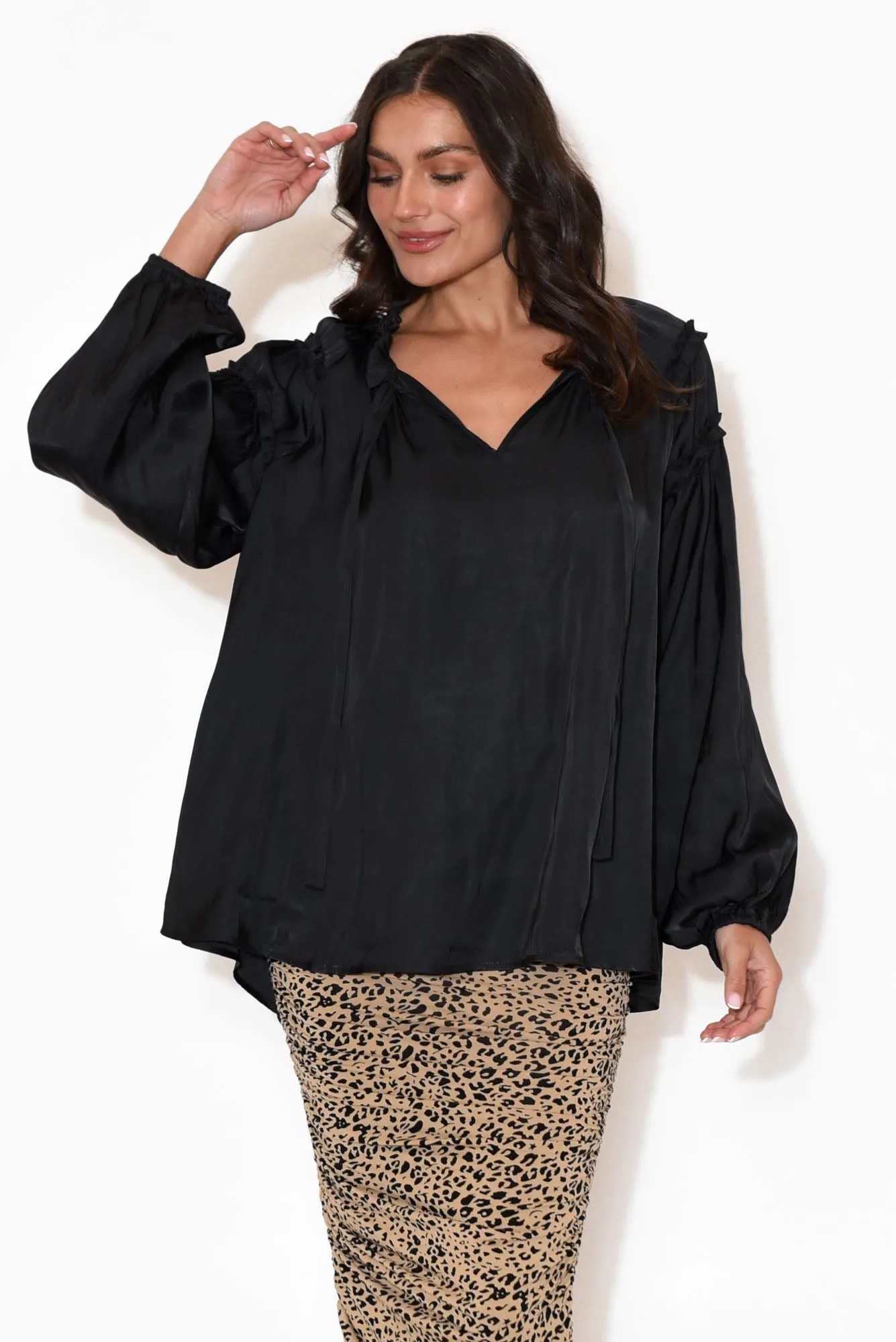 Midnight Flyer Black Long Sleeve Top sold by Blue Bungalow product image thumbnail 2
