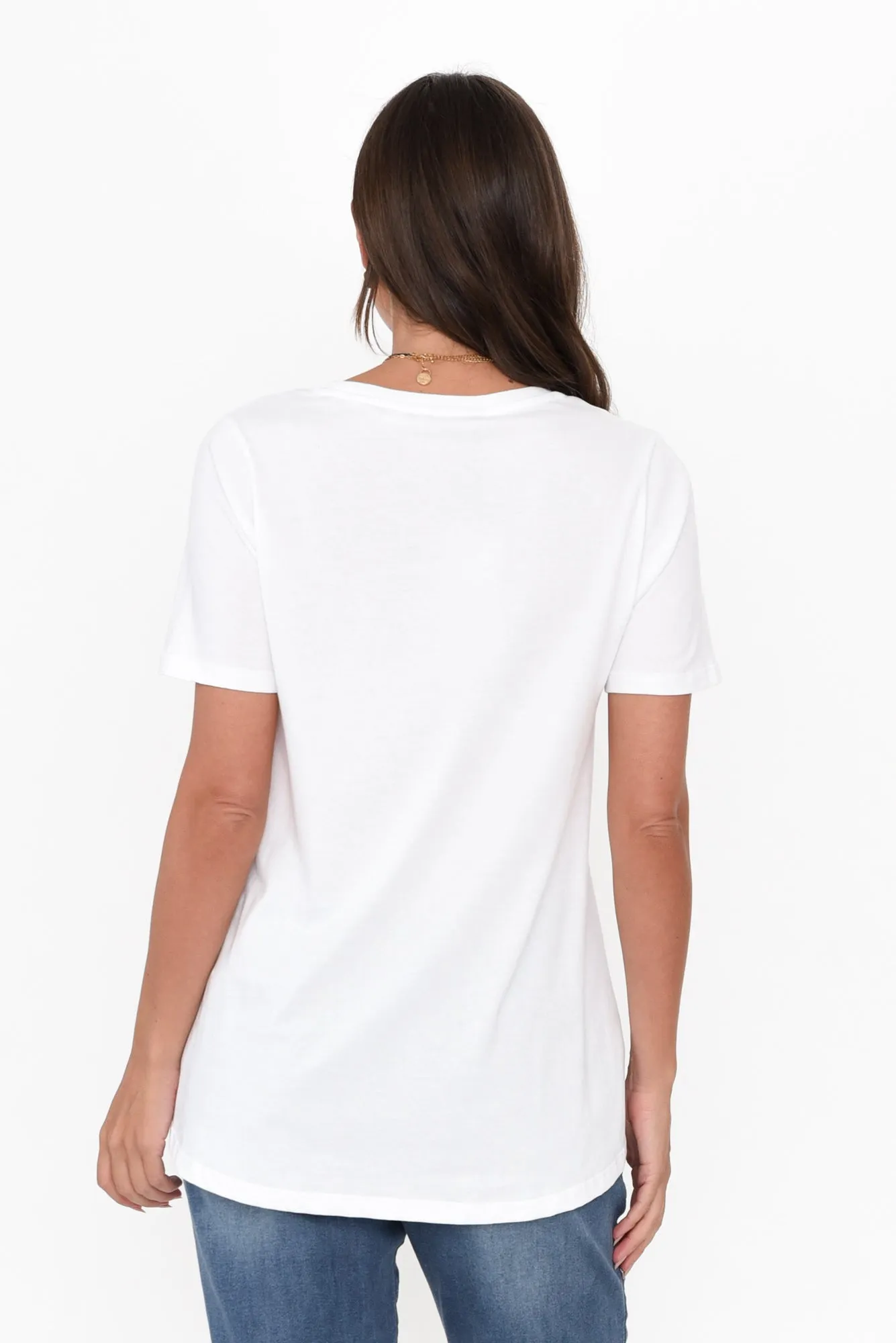 Hamilton White Cotton Tee sold by Blue Bungalow product image thumbnail 4