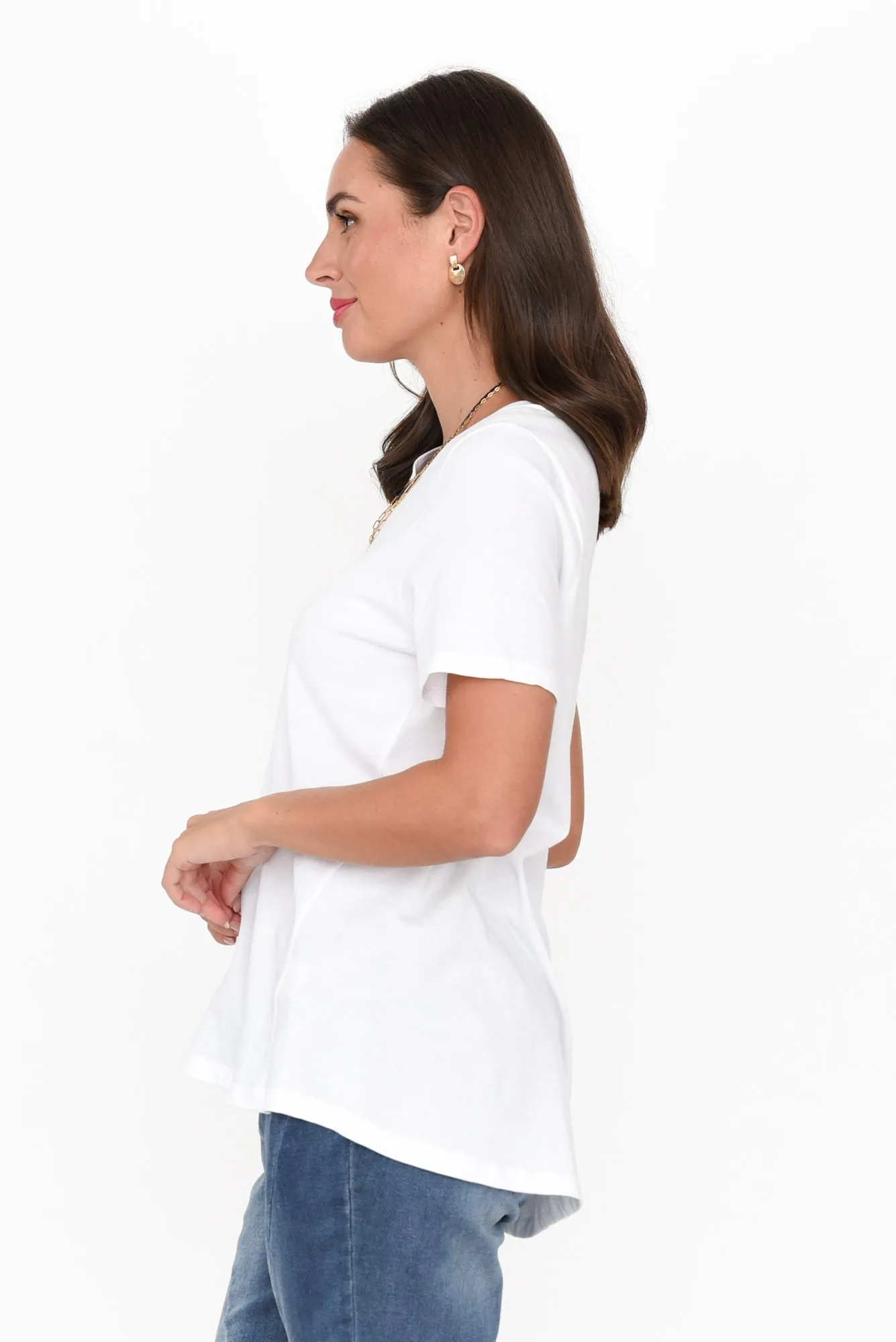 Hamilton White Cotton Tee sold by Blue Bungalow product image thumbnail 3