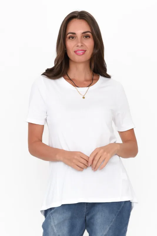 Hamilton White Cotton Tee sold by Blue Bungalow