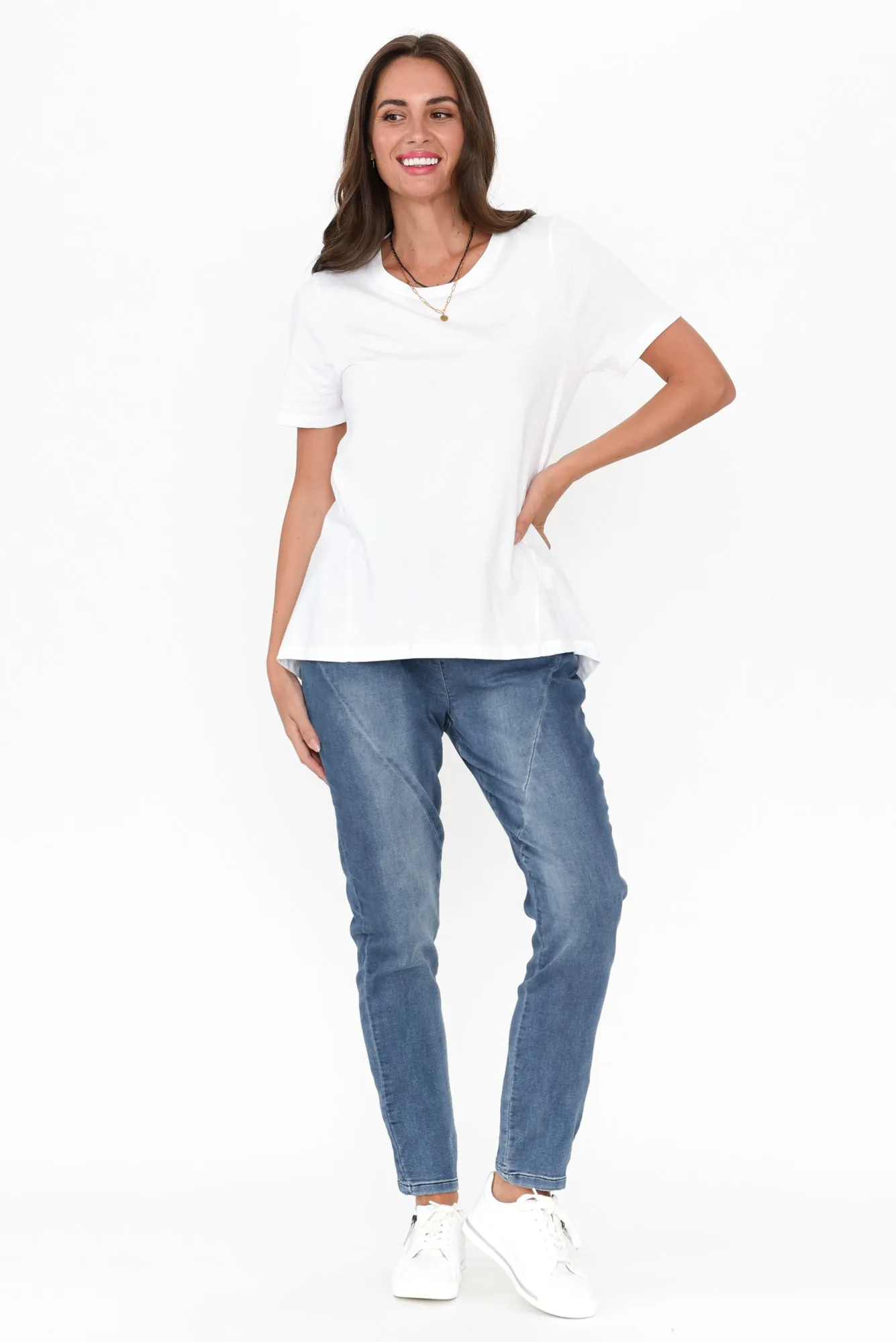 Hamilton White Cotton Tee sold by Blue Bungalow product image thumbnail 2