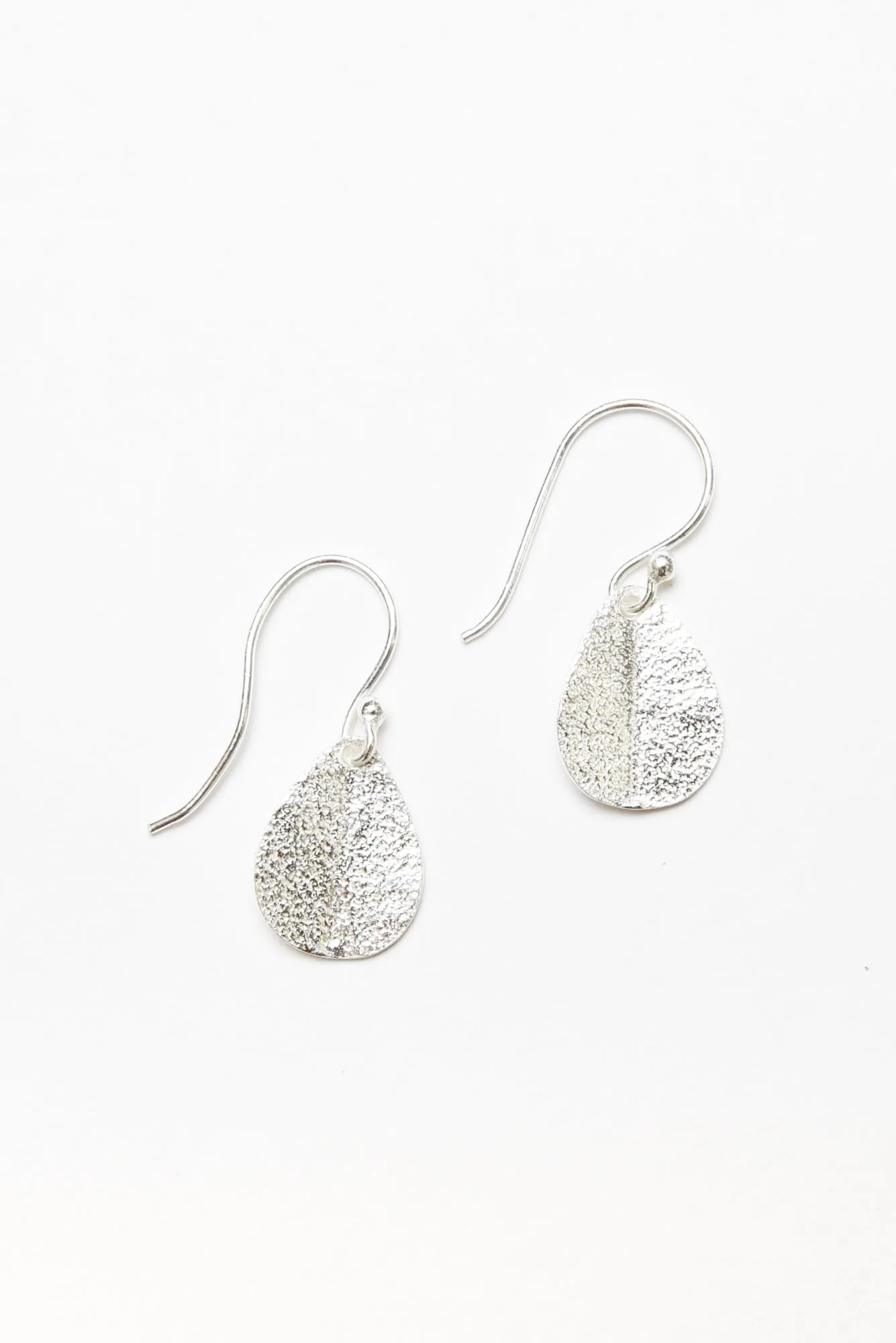 Carren Silver Leaf Drop Earrings sold by Blue Bungalow