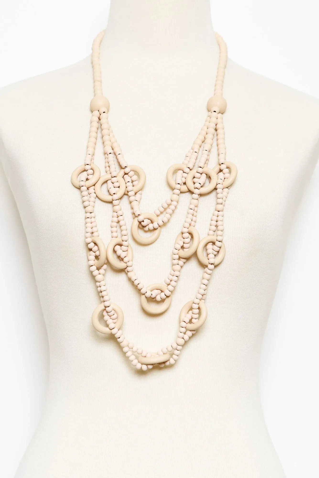 Riina Cream Beaded Necklace sold by Blue Bungalow product image thumbnail 2